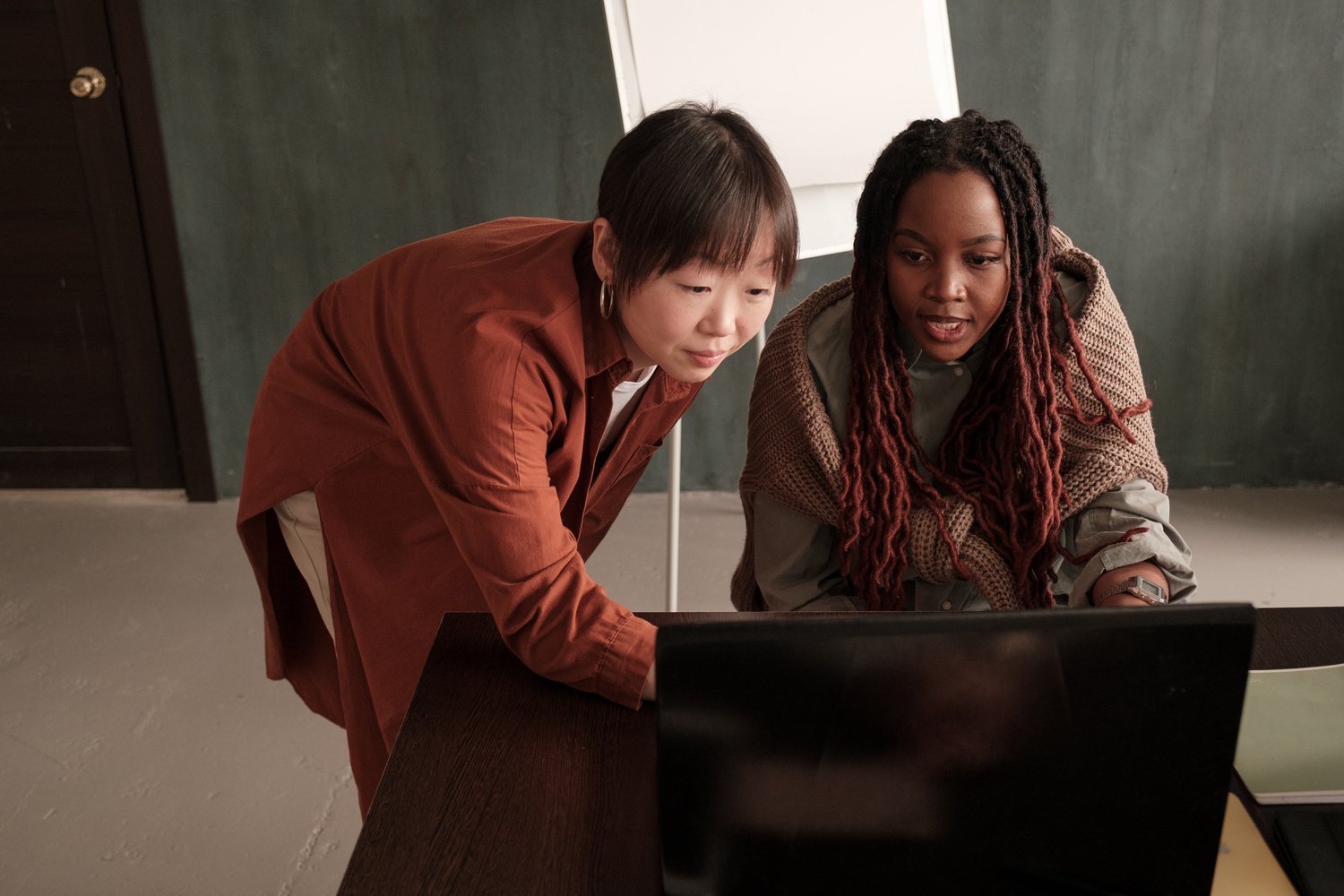 Teacher Teaching Student with Digital Art